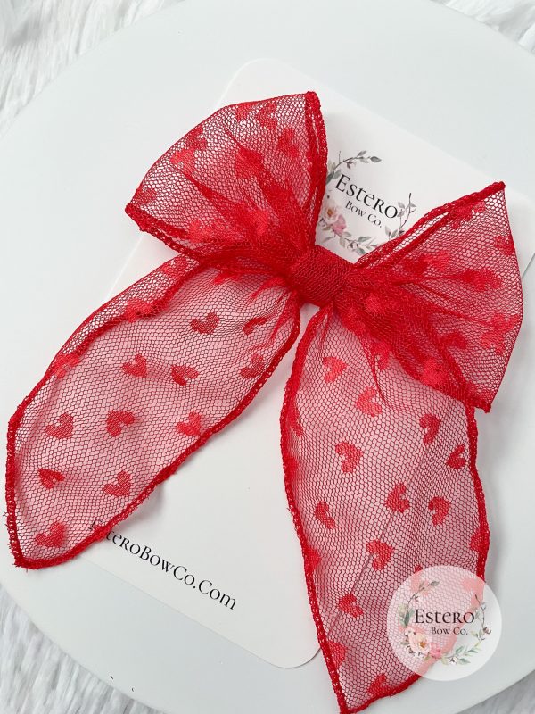 The Red Heart Mesh Fable Bow - Image 3