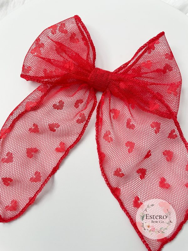 The Red Heart Mesh Fable Bow - Image 2