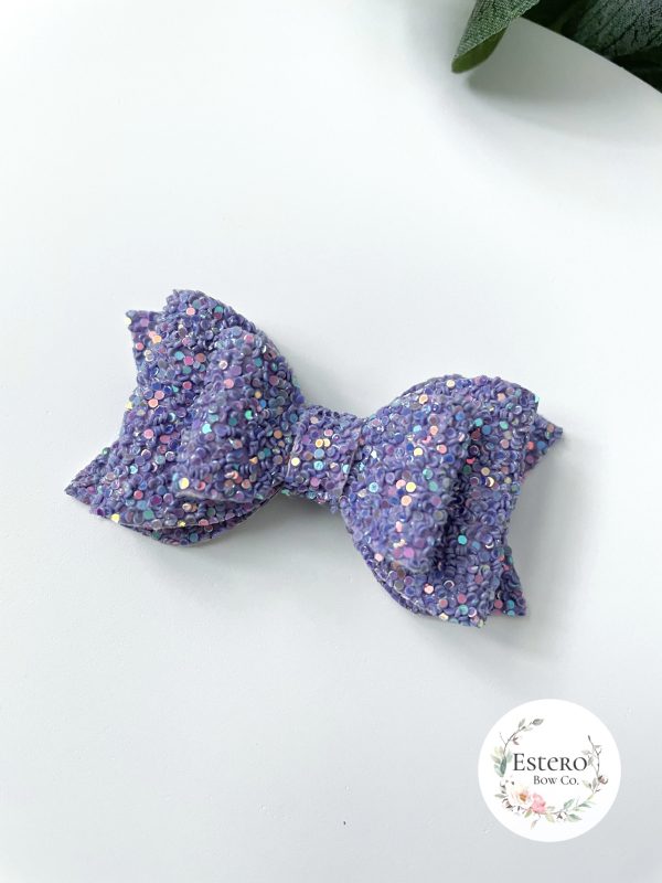 2.5” Violet Glimmer Hair Bow