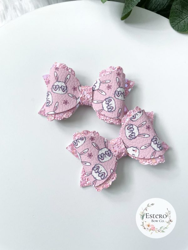 2.5” Bunny Love Hair Bow - Image 4