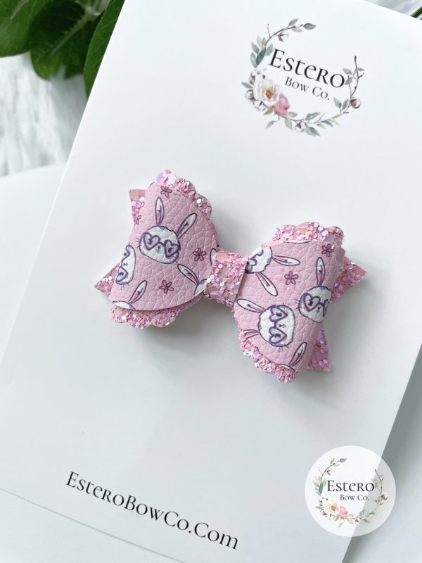 2.5” Bunny Love Hair Bow - Image 2