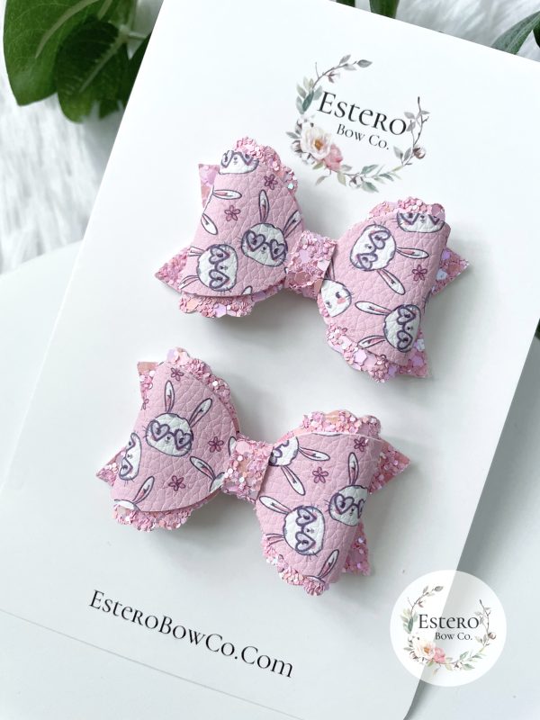 2.5” Bunny Love Hair Bow - Image 5