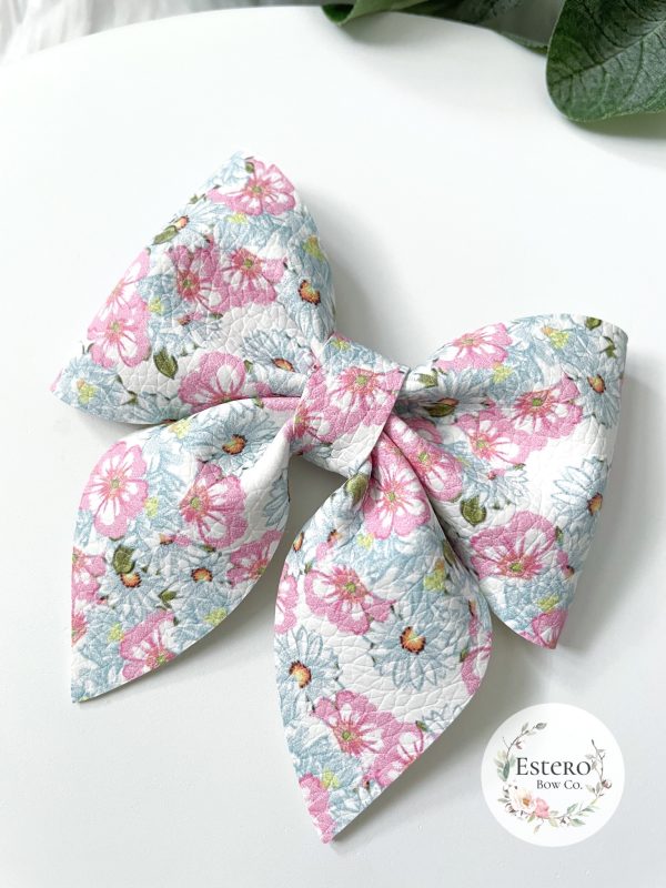 3" Claire Floral Sailor Bow