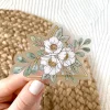 Clear Gold Triangle Floral Sticker 3.35x2.25in | Elyse Breanne Design
