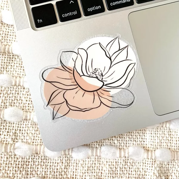 Clear Magnolia Sticker, 3.25x3in | Elyse Breanne Design - Image 2