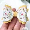 3.5” Botanical Bees Hair Bow