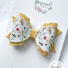 3.5” Botanical Bees Hair Bow - Image 4
