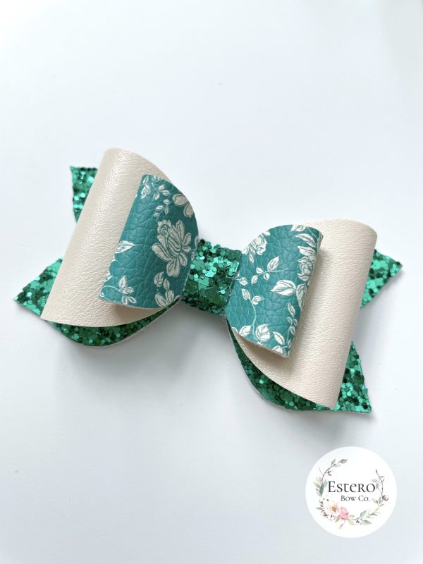3.5” Nora Floral Hair Bow - Image 4