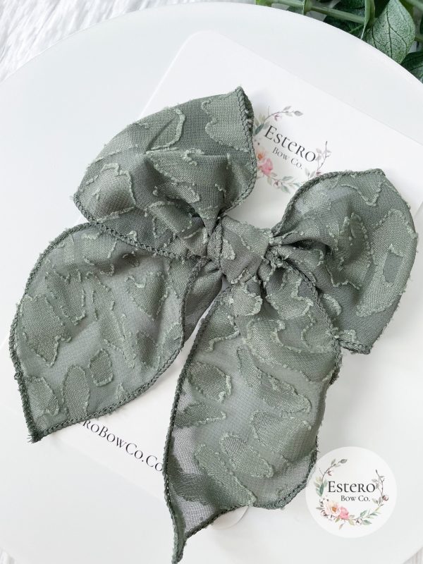 The Olive Leopard Fable Bow - Image 3