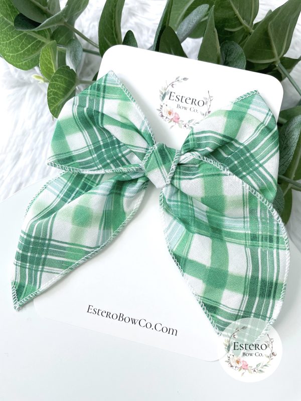 The Watercolor Plaid Fable Bow