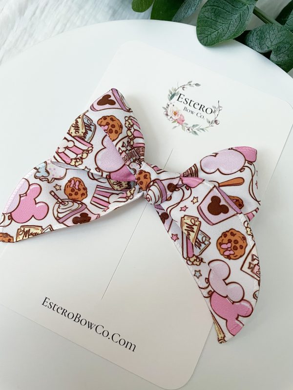 Pastel Park Snacks Mini Fable Hair Bow - Image 2