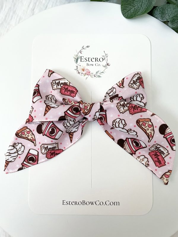 Pink Park Treats Mini Fable Hair Bow