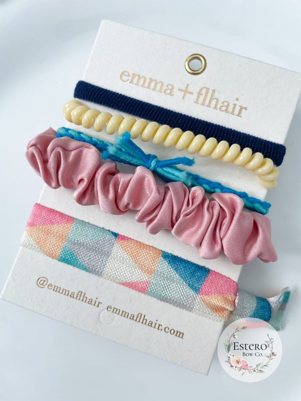 Blue Mix Hair Tie Set | Emma + Flhair