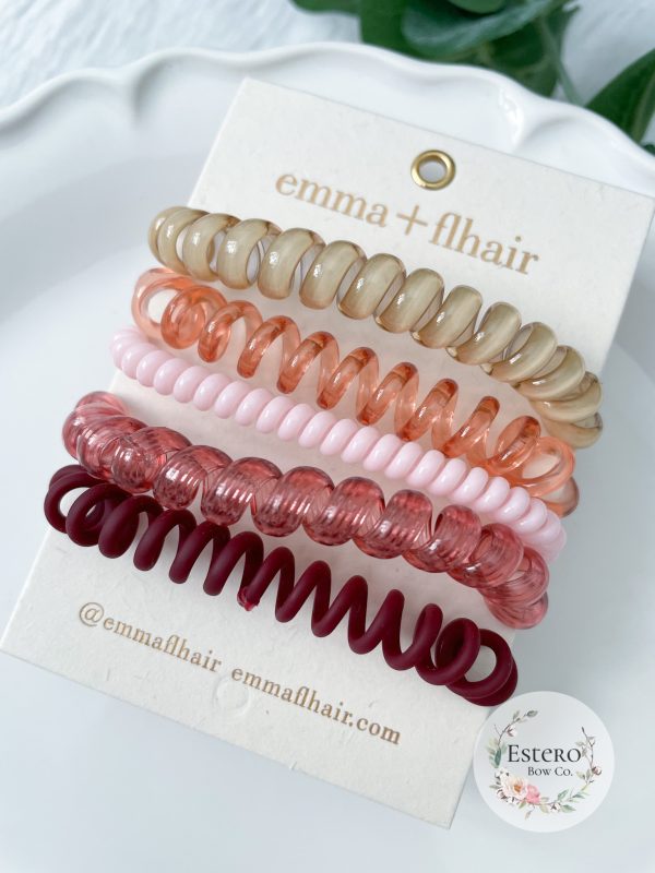 5 Pack Neutral Coil Hair Tie Set | Emma + Flhair - Image 2
