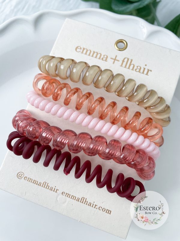 5 Pack Neutral Coil Hair Tie Set | Emma + Flhair