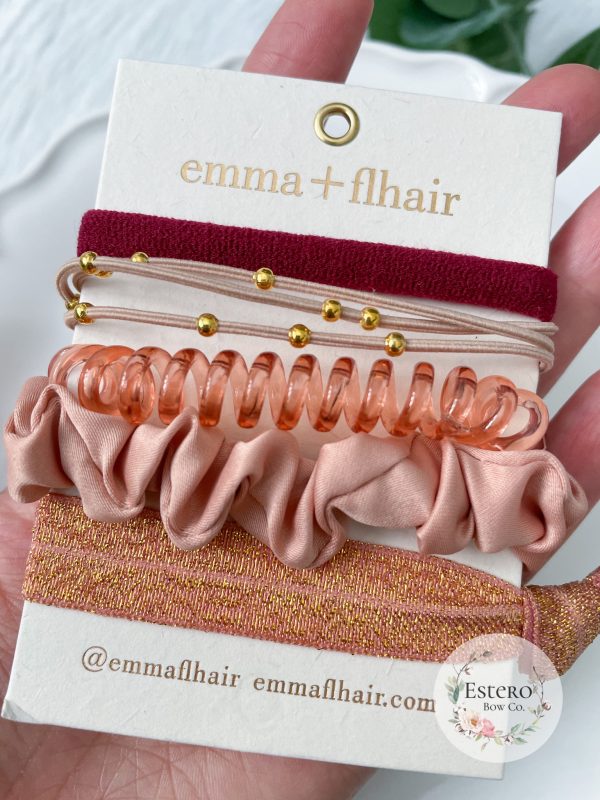 Neutral Pink Mix Hair Tie Set | Emma + Flhair - Image 2