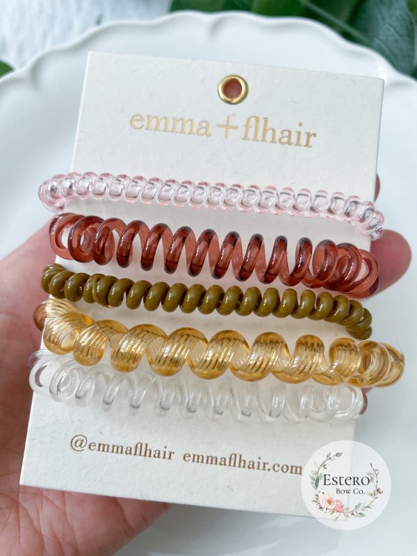 5 Pack Purple Coil Hair Tie Set | Emma + Flhair - Image 2