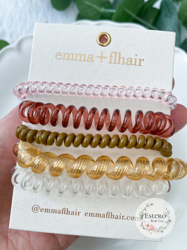 5 Pack Purple Coil Hair Tie Set | Emma + Flhair