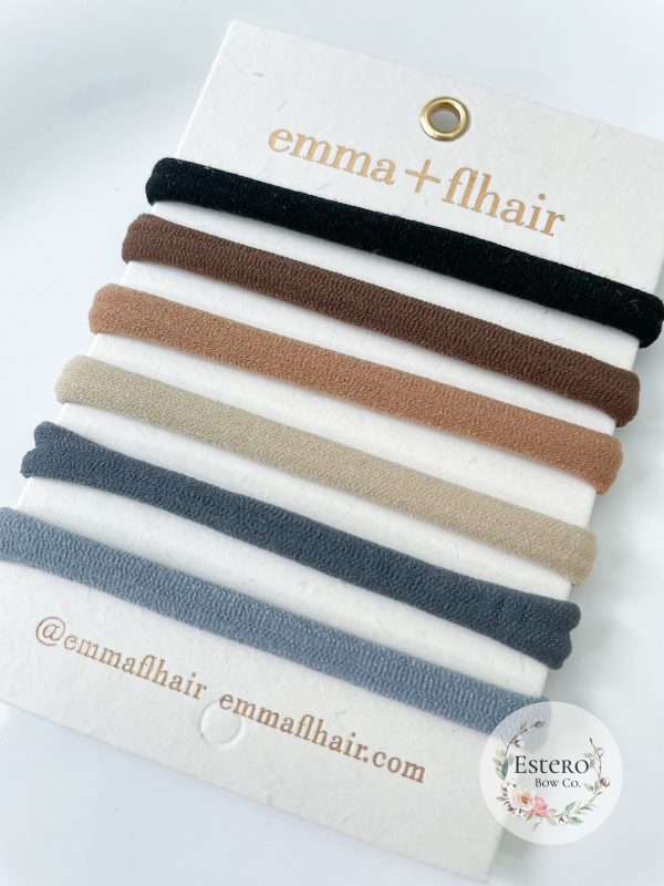 Nylon Hair Tie 6PK | Emma + Flhair