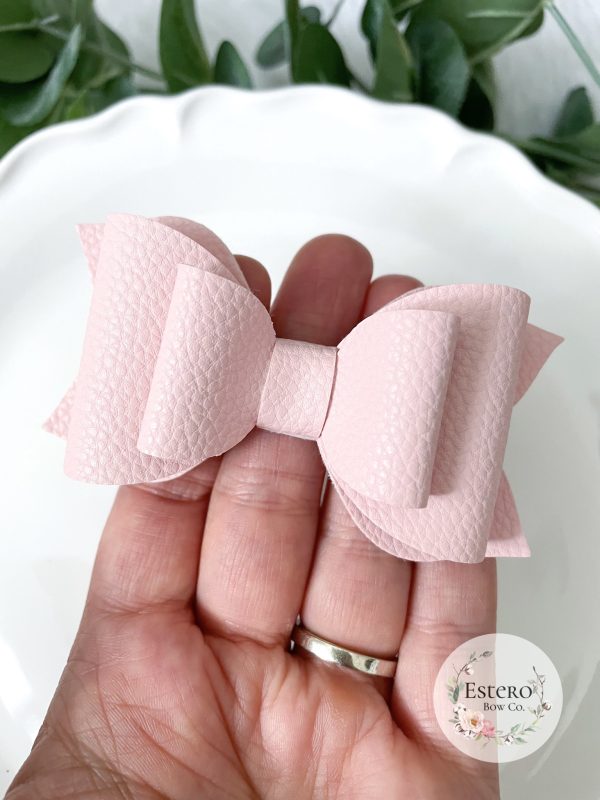 3.5” The Light Blush Hair Bow - Image 4
