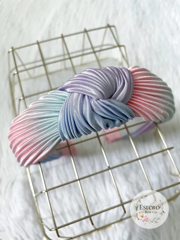 Cotton Candy Ombre Chiffon Top Knot Headband