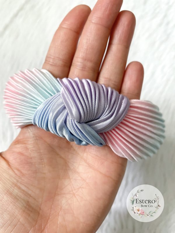 Cotton Candy Ombre Chiffon Top Knot Headband - Image 3