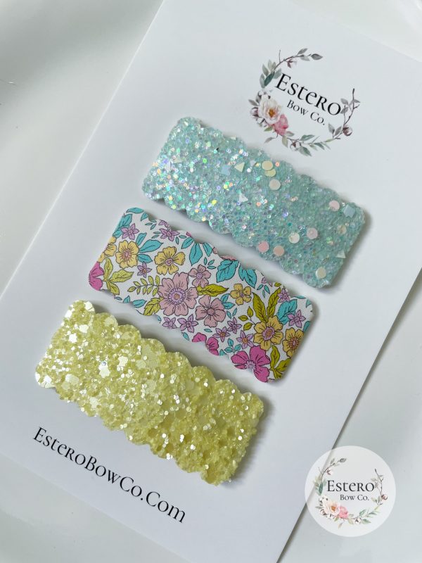The Bright Spring Floral Snap Clip Set