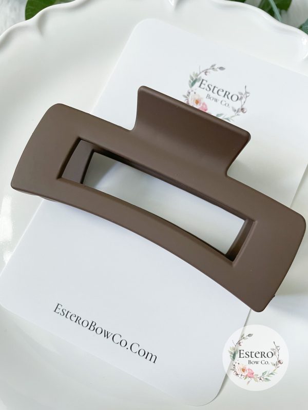 Jumbo 4" Espresso Matte Hair Claw | LoveLina