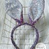 Lavender Iridescent Sequins Bunny Ears Headband - Image 4