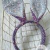 Lavender Iridescent Sequins Bunny Ears Headband - Image 3