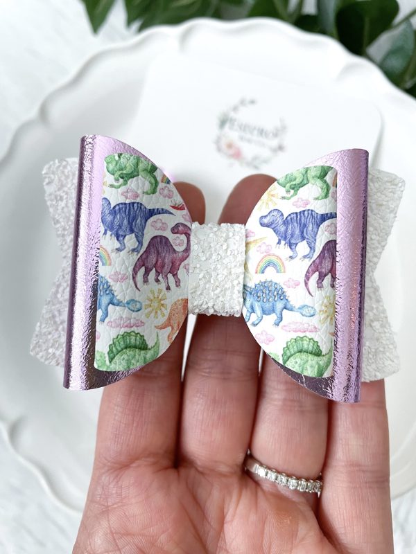 3.5” Land of Dinosaurs Hair Bow - Image 3