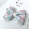 3.5” The Spring Plaid Scalloped Pinch Hair Bow - Image 2