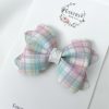 3.5” The Spring Plaid Scalloped Pinch Hair Bow - Image 3