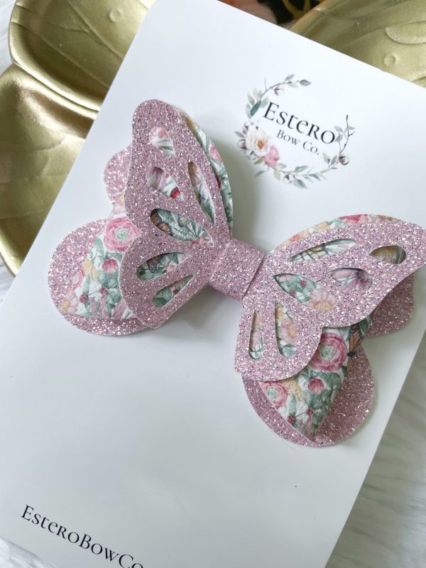 3.5” The Butterfly Meadow Hair Bow - Image 4