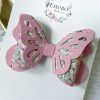3.5” The Pink Butterfly Meadow Hair Bow - Image 2