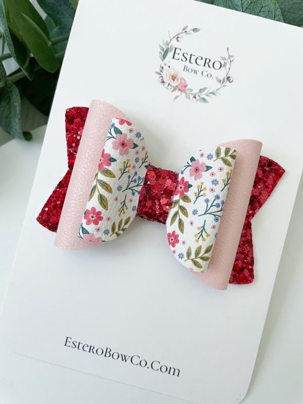 3.5” The Pippa Floral Hair Bow - Image 3