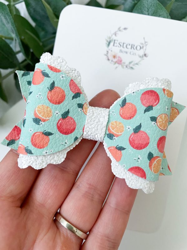 3.5” The Fresh Squeezed Oranges Hair Bow