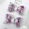 3” Purple Floral Hair Bow - Image 3
