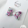 3” Purple Floral Hair Bow - Image 2