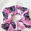 Retro Pink Butterfly Scrunchie
