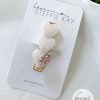 White + Rose Gold Signature Heart Resin Hair Clip | Love Steffie Kay - Image 2