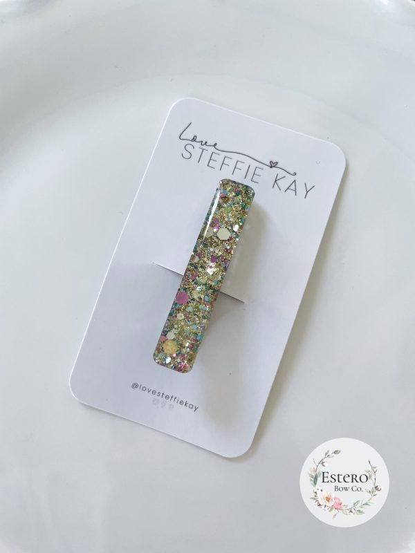 Multi Glitter Resin Hair Clip | Love Steffie Kay - Image 3