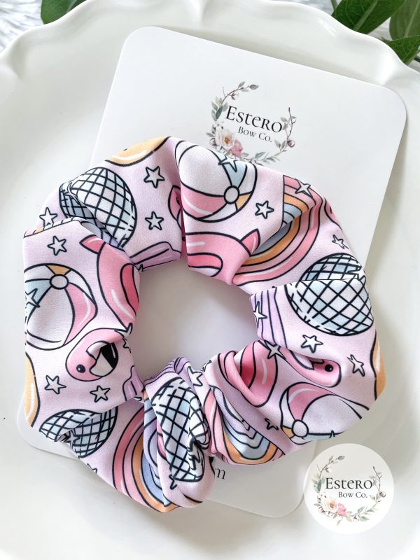 Pink Summer Floaties Swim Scrunchie