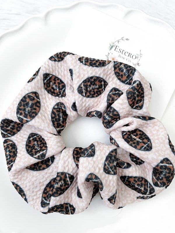 Cheetah Football Scrunchie
