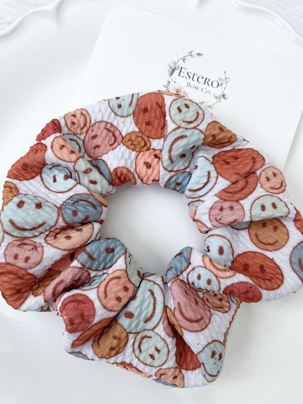 Muted Smiley Scrunchie