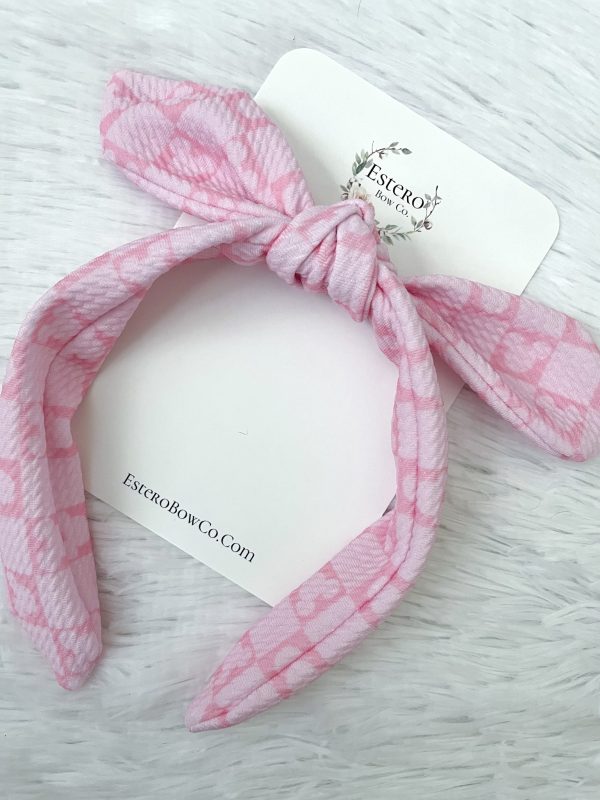 Pink Checkerboard Mouse One Size Headband