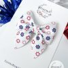 3" Patriotic Daisies Sailor Hair Bow - Image 2