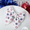 3" Patriotic Daisies Sailor Hair Bow - Image 4