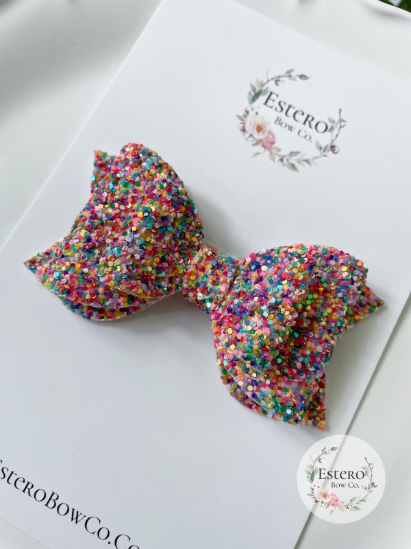 3.5” The Celebration Glitter Hair Bow
