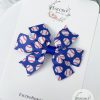 Baseball Ribbon Pinwheel Hair Bow - Image 3